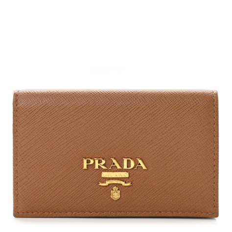 prada saffiano metal card holder